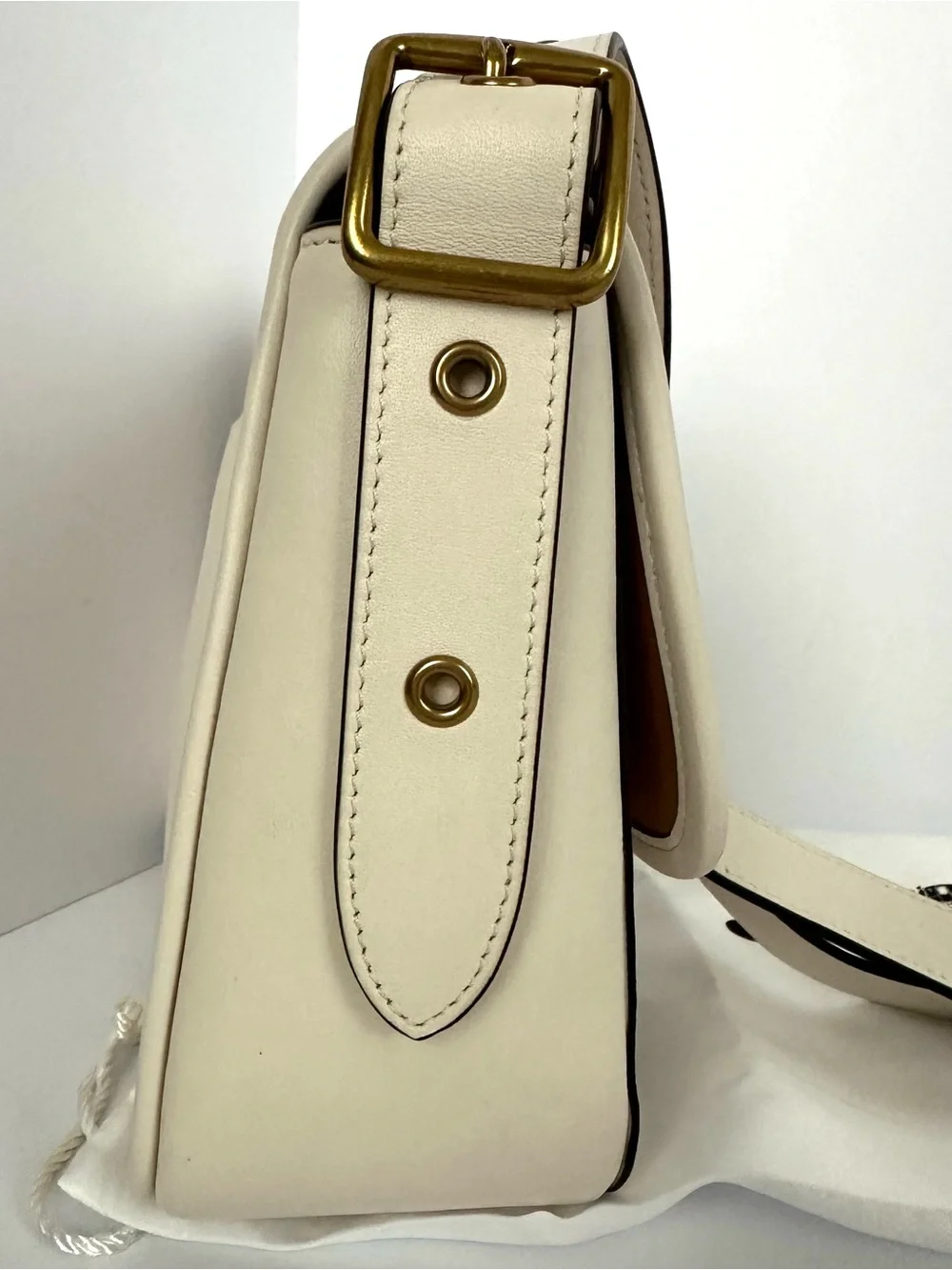 Authentic Coach Rambler Crossbody with Varsity Stripe in Chalk Multi 89139 | EUC